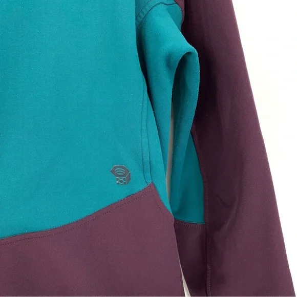 MOUNTAIN HARDWEAR Keele Hybrid Hoodie Purple Teal M - Picture 8 of 9
